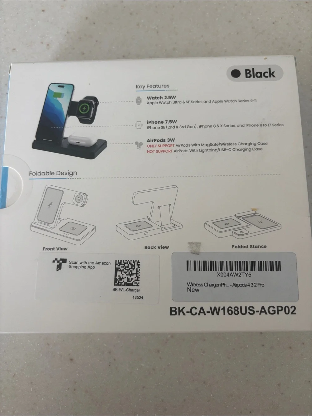 NEW 3 -in-1 Wireless Charging Station  for phone.,  AirPods and watch